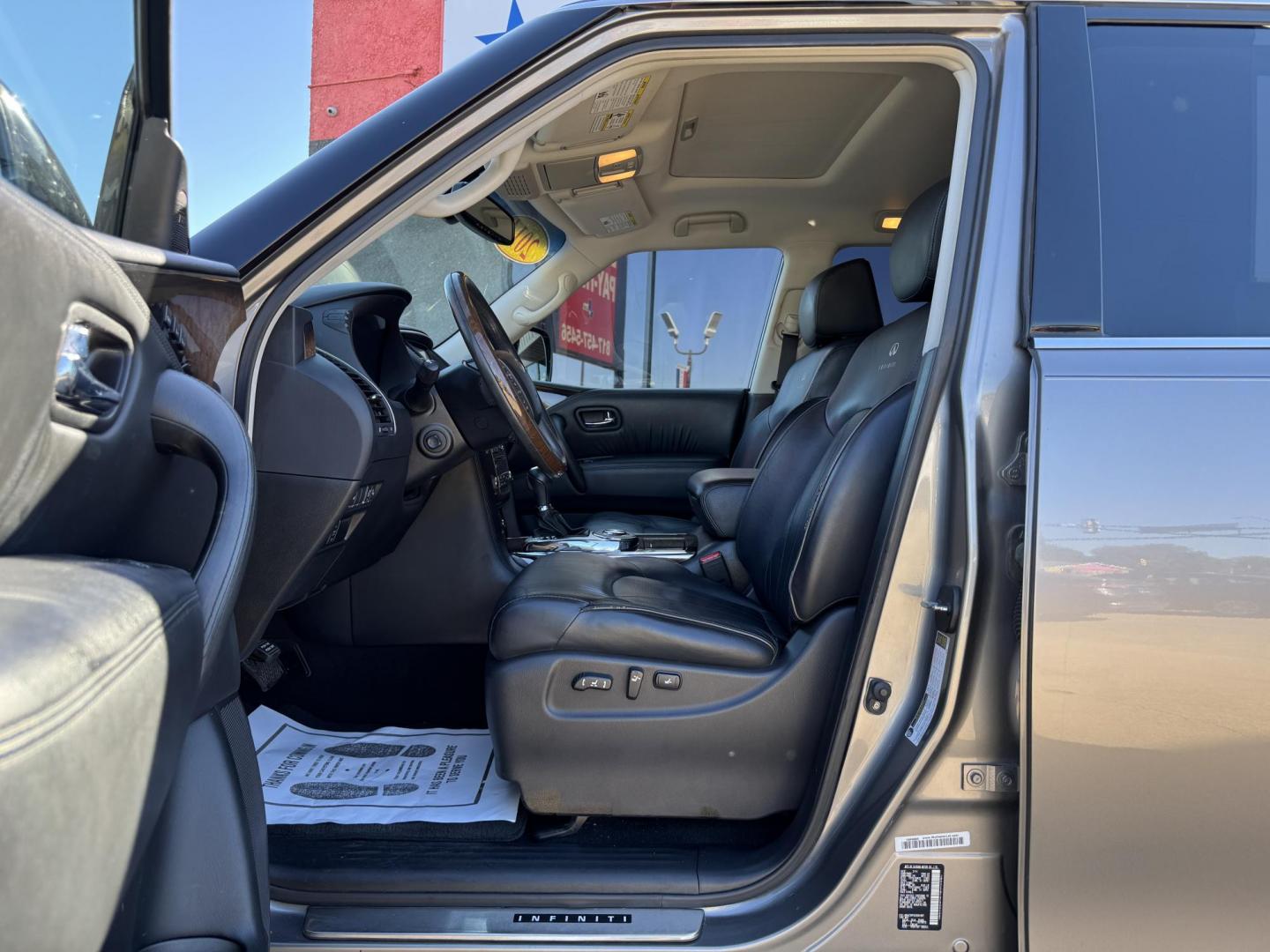 2014 GRAY /BLACK INFINITI QX80 BASE (JN8AZ2NF0E9) , located at 5900 E. Lancaster Ave., Fort Worth, TX, 76112, (817) 457-5456, 0.000000, 0.000000 - Photo#9