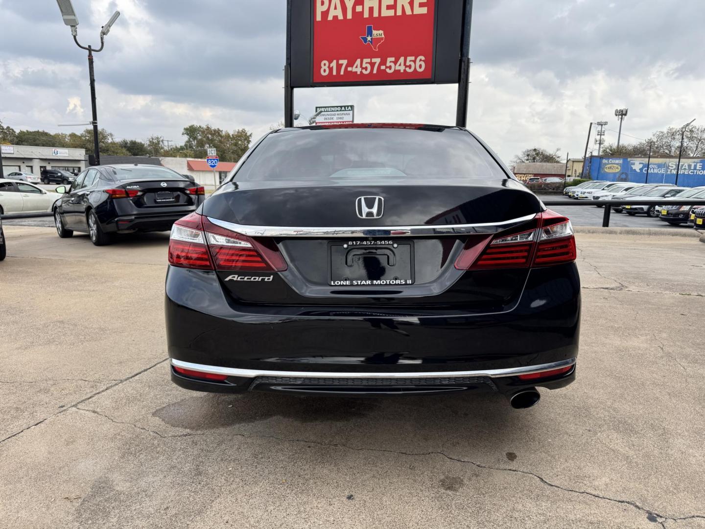 2016 BLACK HONDA ACCORD LX (1HGCR2F39GA) , located at 5900 E. Lancaster Ave., Fort Worth, TX, 76112, (817) 457-5456, 0.000000, 0.000000 - Photo#4