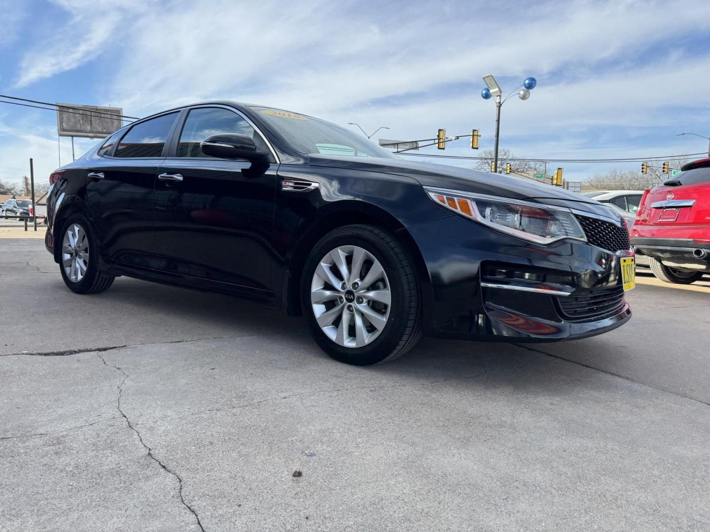 2018 BLACK KIA OPTIMA LX; S (5XXGT4L38JG) , located at 5900 E. Lancaster Ave., Fort Worth, TX, 76112, (817) 457-5456, 0.000000, 0.000000 - Photo#2