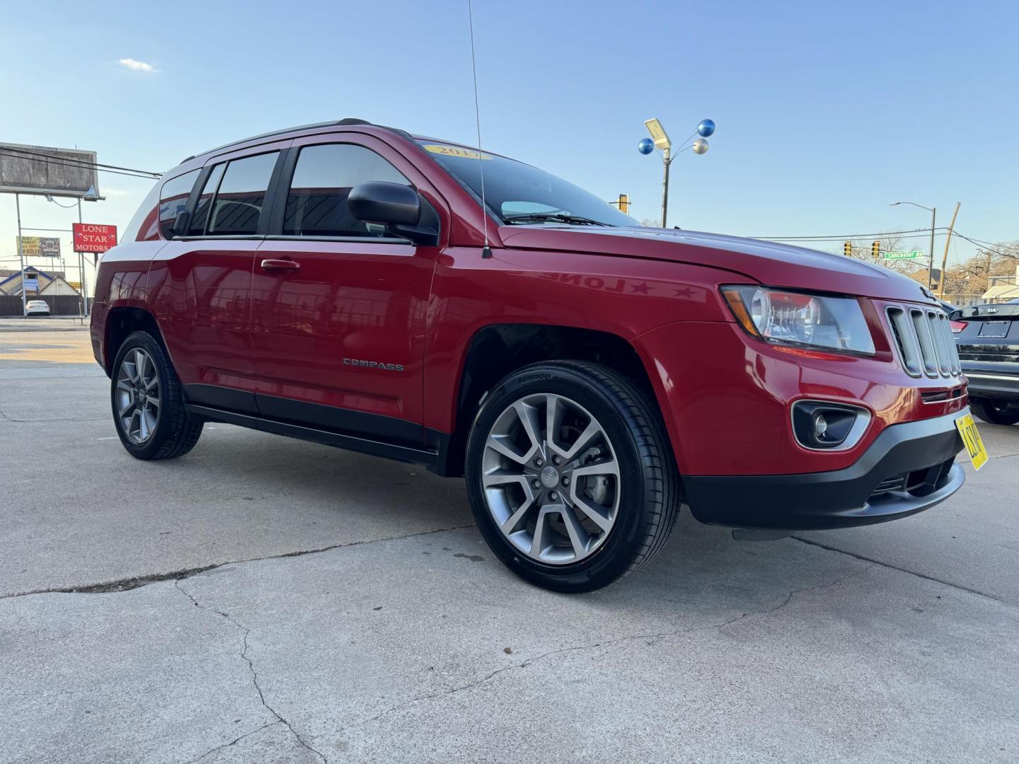 2017 RED JEEP COMPASS LATITUDE (1C4NJCBA4HD) , located at 5900 E. Lancaster Ave., Fort Worth, TX, 76112, (817) 457-5456, 0.000000, 0.000000 - Photo#2