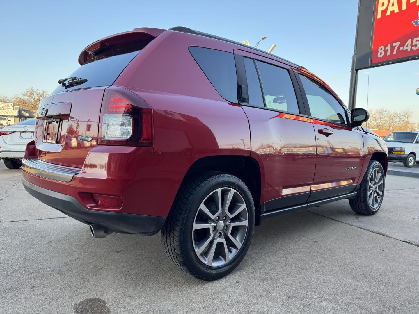 2017 RED JEEP COMPASS LATITUDE (1C4NJCBA4HD) , located at 5900 E. Lancaster Ave., Fort Worth, TX, 76112, (817) 457-5456, 0.000000, 0.000000 - Photo#3