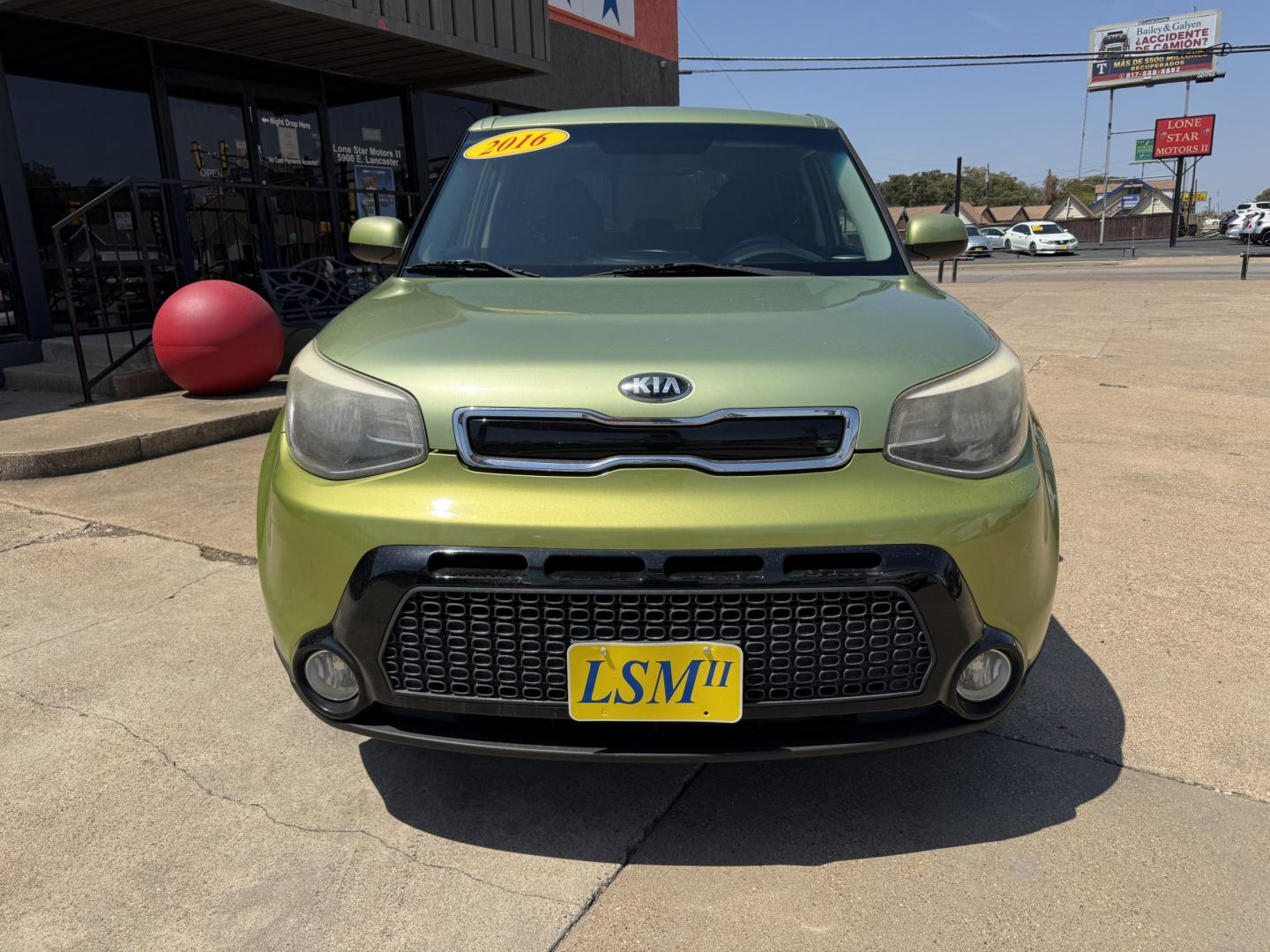 2016 GREEN KIA SOUL + (PLUS) (KNDJP3A59G7) , located at 5900 E. Lancaster Ave., Fort Worth, TX, 76112, (817) 457-5456, 0.000000, 0.000000- Photo#1