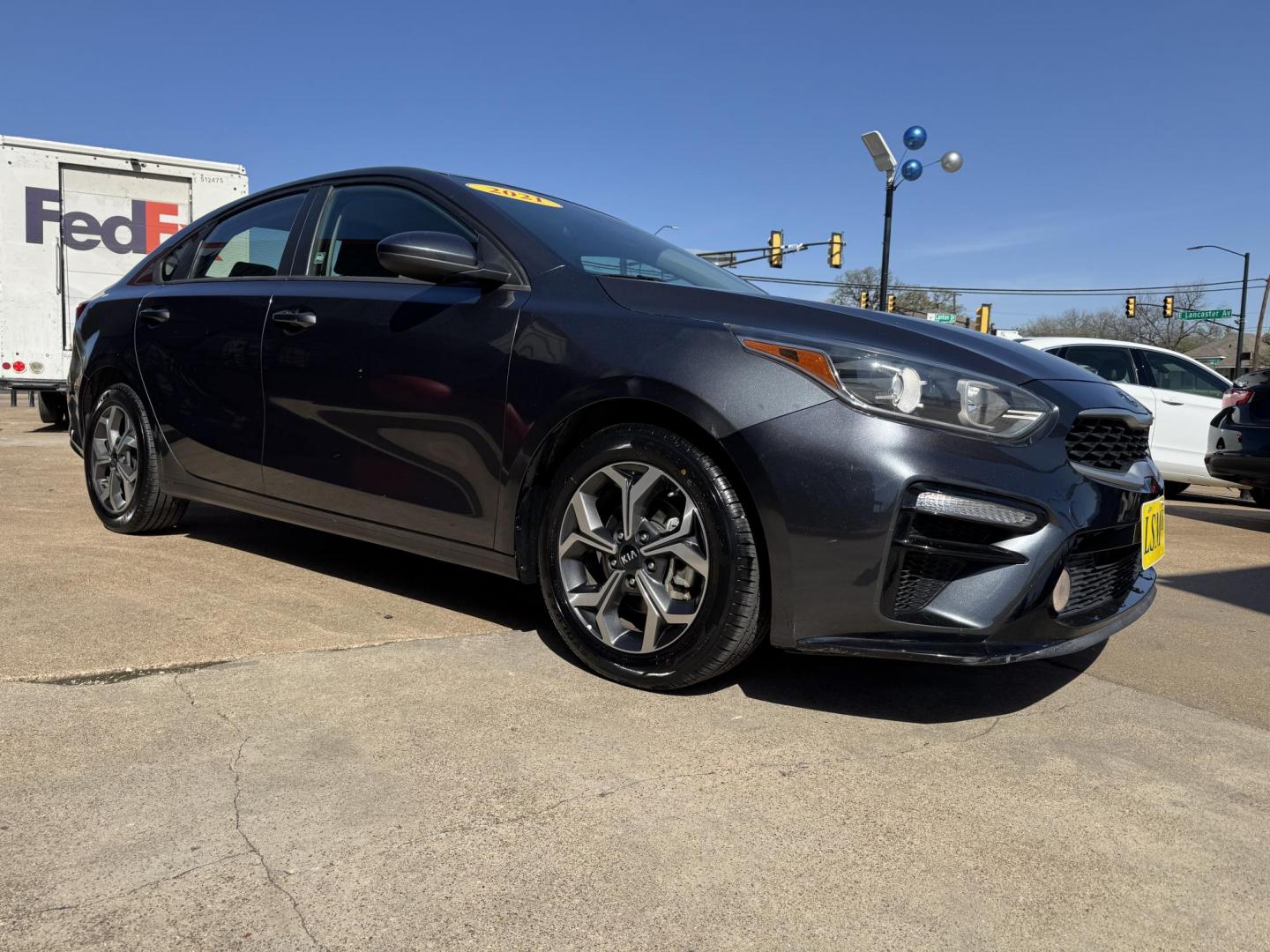 2021 GRAY KIA FORTE FE; LXS (3KPF24AD5ME) , located at 5900 E. Lancaster Ave., Fort Worth, TX, 76112, (817) 457-5456, 0.000000, 0.000000 - Photo#2