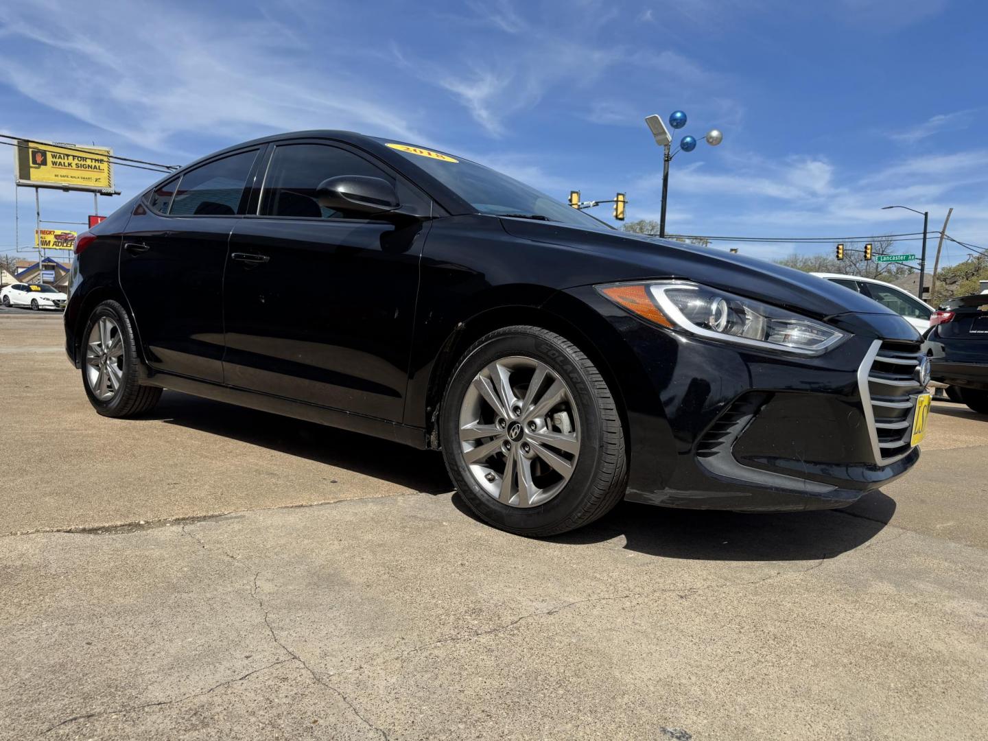 2018 BLACK HYUNDAI ELANTRA LIMITED; SE (KMHD84LF3JU) , located at 5900 E. Lancaster Ave., Fort Worth, TX, 76112, (817) 457-5456, 0.000000, 0.000000 - Photo#2