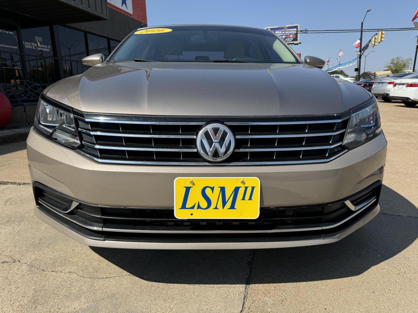 2016 GOLD VOLKSWAGEN PASSAT (1VWBS7A37GC) , located at 5900 E. Lancaster Ave., Fort Worth, TX, 76112, (817) 457-5456, 0.000000, 0.000000 - This is a 2016 VOLKSWAGEN PASSAT 4 DR SEDAN that is in excellent condition. The interior is clean with no rips or tears or stains. All power windows, door locks and seats. Ice cold AC for those hot Texas summer days. It is equipped with a CD player, AM/FM radio, AUX port, Bluetooth connectivity and - Photo#2